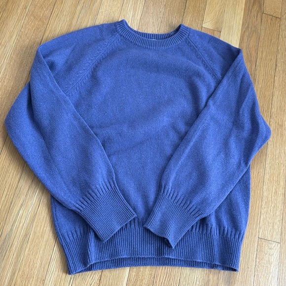 Tricot Paris Violet 100% Cashmere Crewneck - Picture 3 of 4
